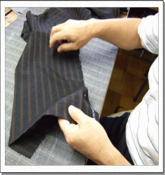 三田洋服店店主制作姿スボン